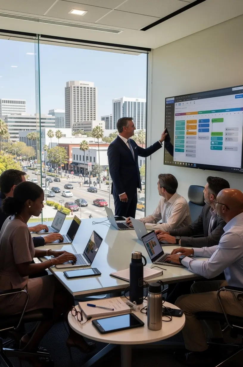 Close-up of a calendar and planner with organized notes and time blocks for effective task scheduling.
